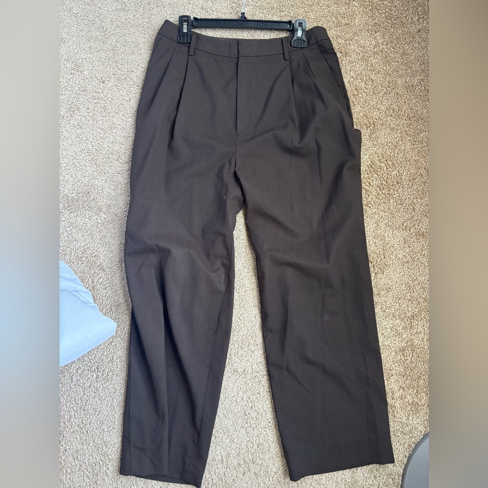 Ellen Tracy Men's Classic Brown Dress Pants